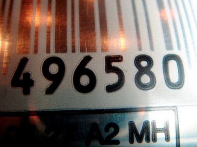 barcode metalic photo